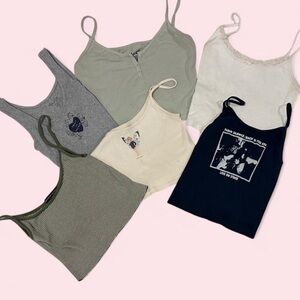 BRANDY MELVILLE PACK OF 6 TANK TOPS